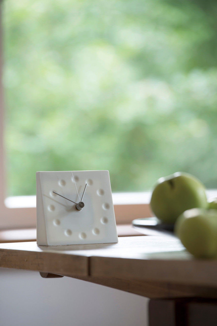 Drops Draw The Existence Table (Porcelain) Clock by Lemnos