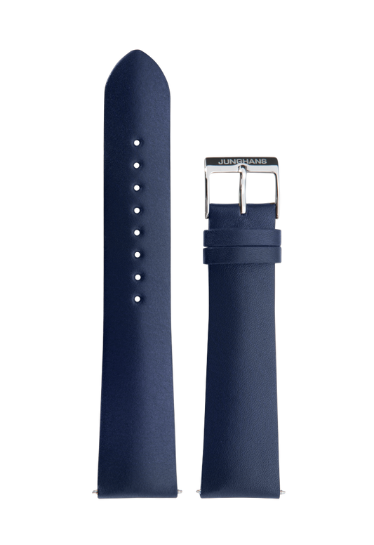 Junghans Cowhide Strap XL Blue, 22mm 420506940