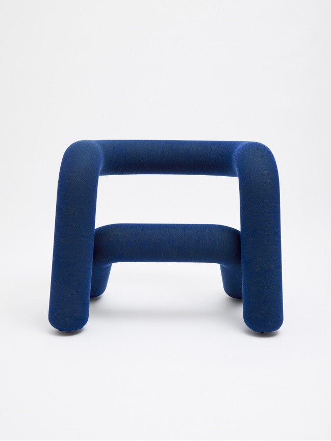 Moustache Extra Bold armchair - Kvadrat cover Blue-Green