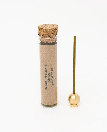 Gift Set- Hasami Sandalwood Incense with Brass Holder & Stand