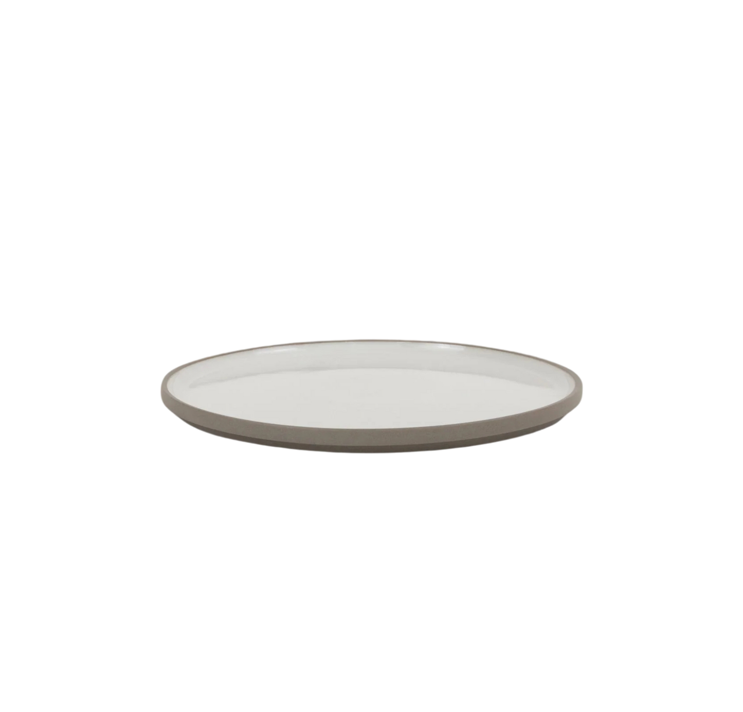 Hasami Porcelain Plate (Gloss Ash White) 8 5/8 in x 7/16 in (HAW104)