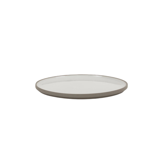 Hasami Porcelain Plate (Gloss Ash White) 8 5/8 in x 7/16 in (HAW104)