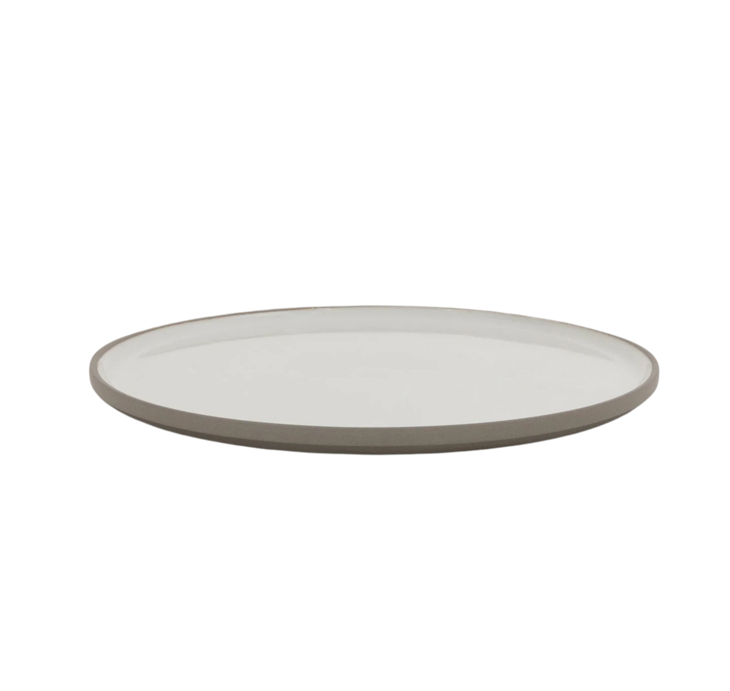 Hasami Porcelain Plate (Gloss Ash White) 10 in x 7/16 in (HAW105)