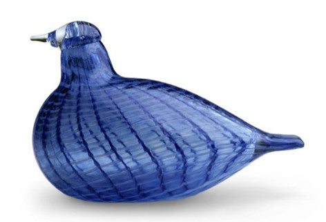 IITTALA GLASS BIRDS BY TOIKKA Blue Bird 5.25" x 3.5"