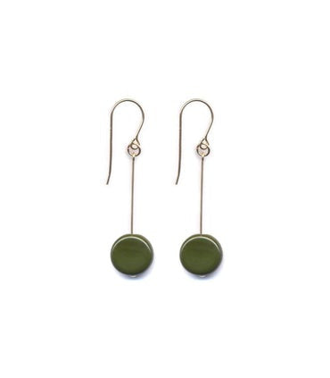 E1307 Forest Circle Drop Earrings