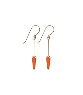 E1769 Orange Arrow Earrings