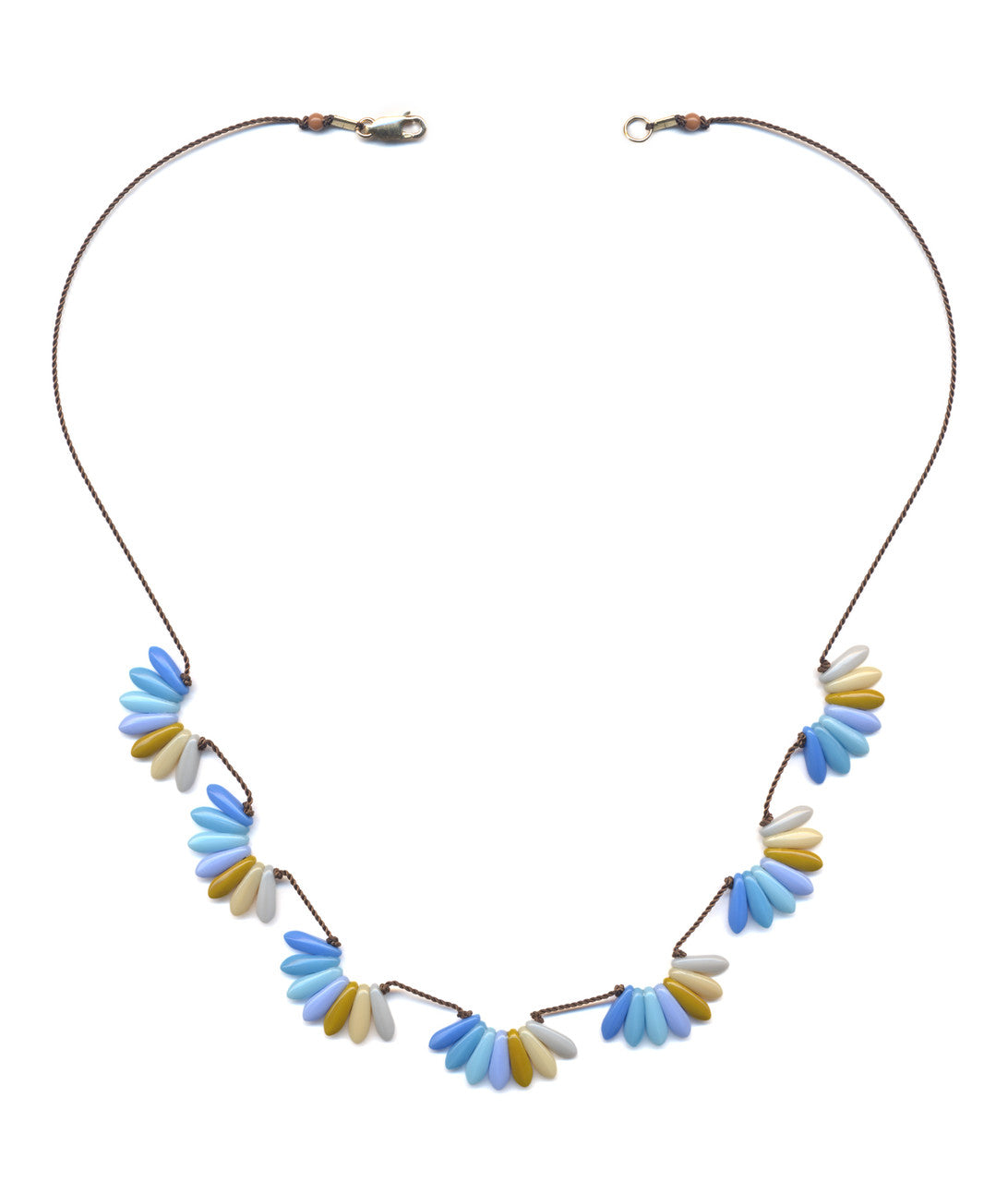 N1933 Blue Scallops Necklace by I. Ronni Kappos