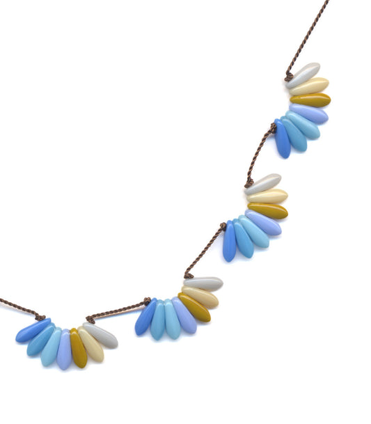 N1933 Blue Scallops Necklace by I. Ronni Kappos