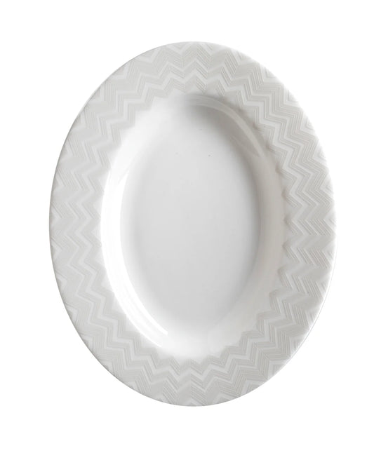 Pickle Dish ZIG ZAG White 9" by Missoni Home