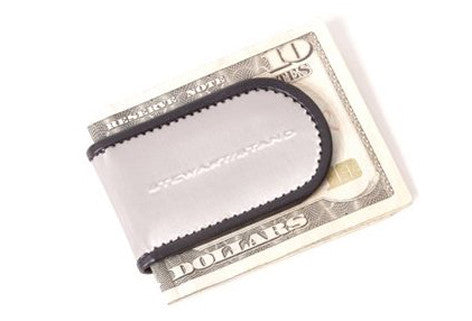 LEATHER ACCENT MAGNETIC MONEY CLIP by Stewart Stand