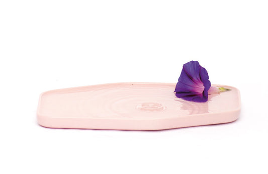 Ceramic Plan Vase Pink by Sebastien Cordoleani for Moustache