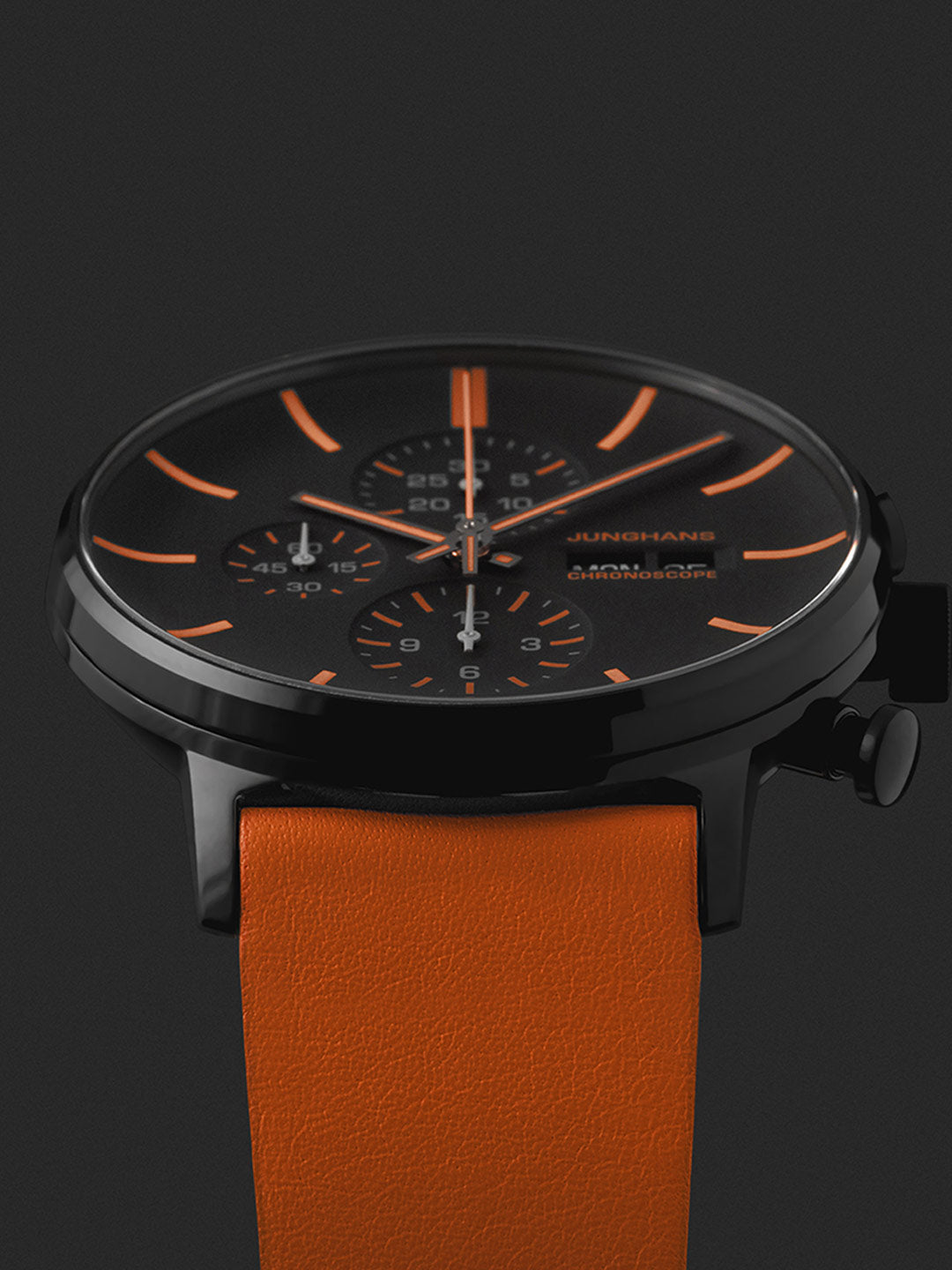 FORM A Chronoscope, Datum englisch Watch 27/4370.01 by Junghans