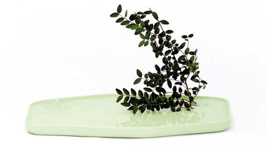 Ceramic Plan Vase Lt. Green by Sebastien Cordoleani for Moustache