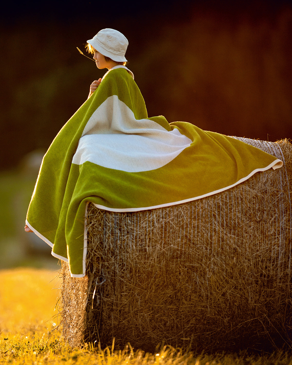 Blanket VERA Olive by Pappelina