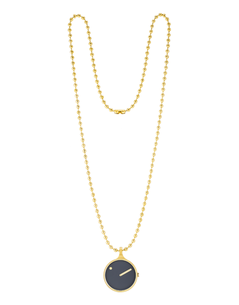 PICTO 30 mm / Midnight Blue / Gold Necklace