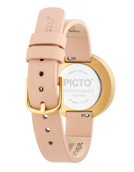 PICTO 30 mm / White dial / Nude Pink leather strap