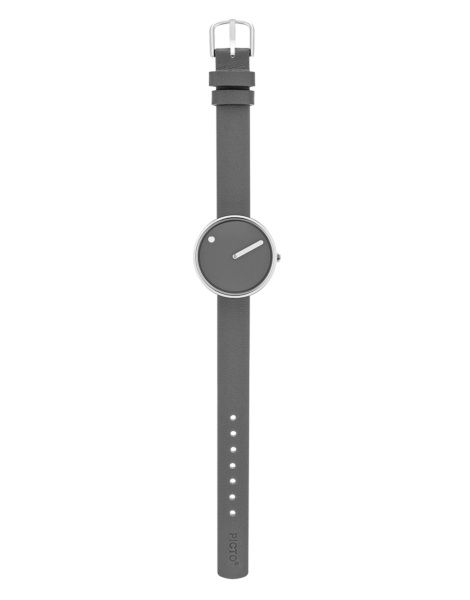 PICTO 30 mm / Thunder Grey dial / Thunder Grey leather strap