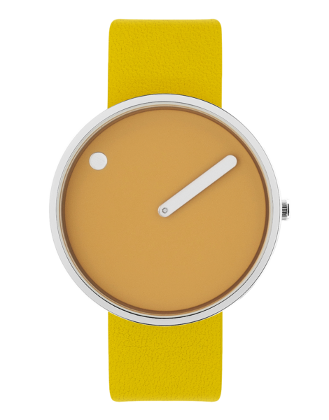 PICTO 40 mm / Mustard Yellow dial / Canary Yellow leather strap