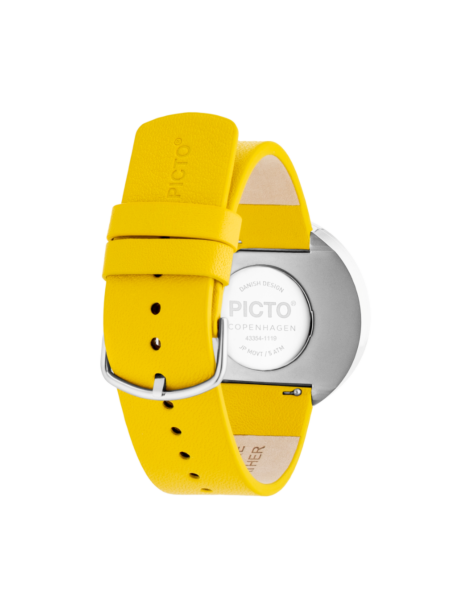 PICTO 40 mm / Mustard Yellow dial / Canary Yellow leather strap