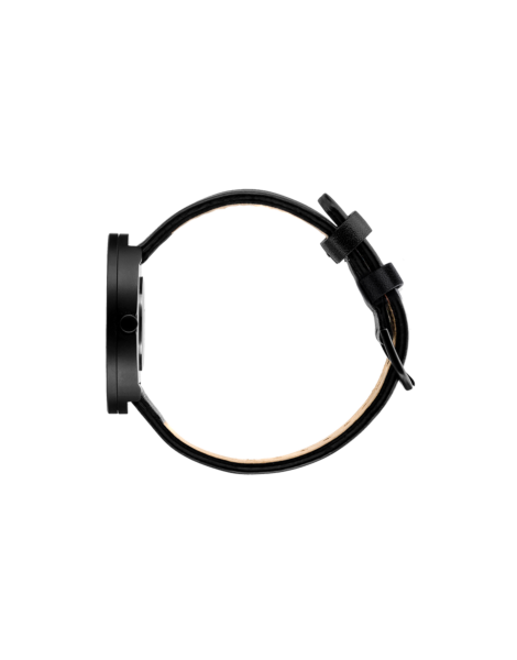 PICTO 40 mm / Black dial/ Black leather strap