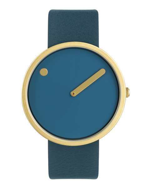 PICTO 40 mm / Dusty Blue dial / Octane Blue leather strap
