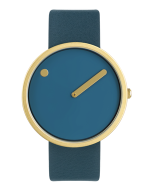 PICTO 40 mm / Dusty Blue dial / Octane Blue leather strap