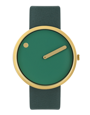 PICTO 40 mm / Dusty Green dial / Grass Green leather strap