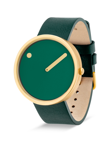PICTO 40 mm / Dusty Green dial / Grass Green leather strap