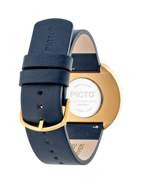 PICTO 40 mm / Dusty Green dial / Midnight Blue leather strap