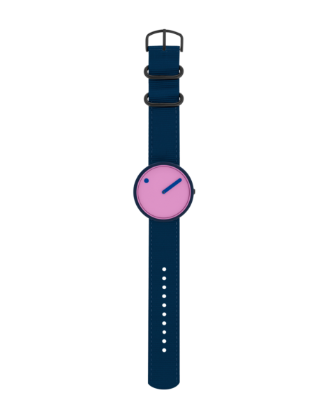 PICTO 40 mm / Pink Reef dial / Navy Blue recycled strap