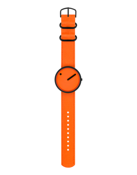 PICTO 40 mm / Signal Orange dial / Signal Orange recycled strap