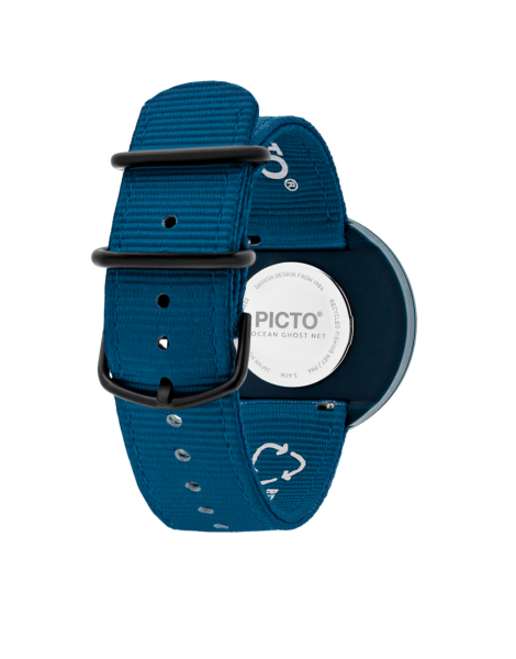 PICTO 40 mm / Paradise Green dial / Deep Blue recycled strap