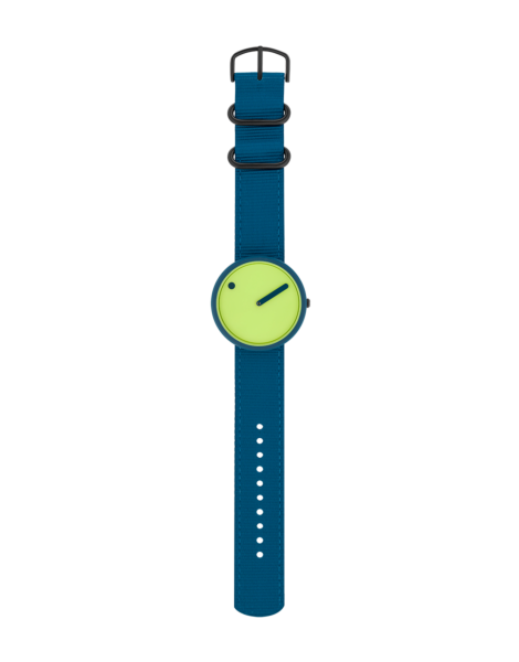 PICTO 40 mm / Paradise Green dial / Deep Blue recycled strap