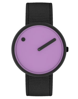 PICTO 40 mm / Light Orchid dial / Manta Ray Black recycled strap