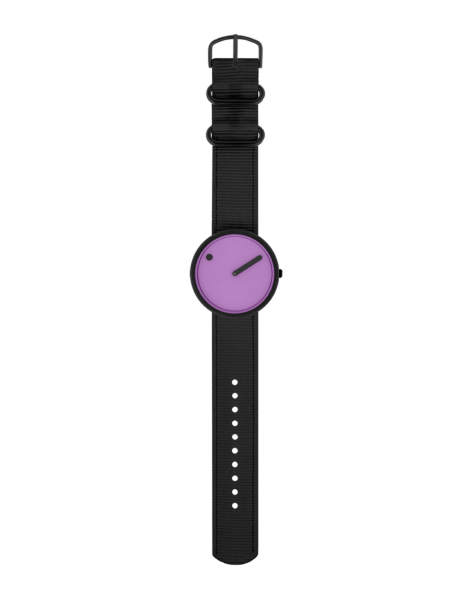 PICTO 40 mm / Light Orchid dial / Manta Ray Black recycled strap