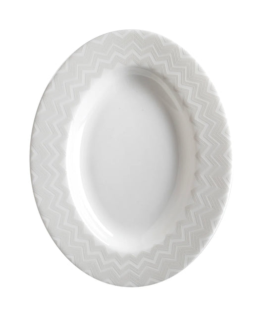 Dinner Plates ZIG ZAG (Set of 6) White 10.75" by Missoni Home