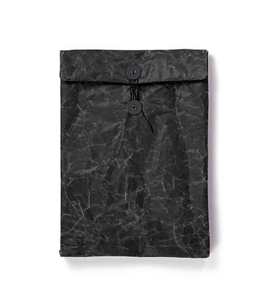 SIWA STRING AND BUTTON ENVELOPE (BLACK)