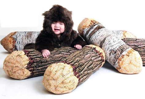 TREE LOG BOLSTER PILLOW by Chic Sin Design