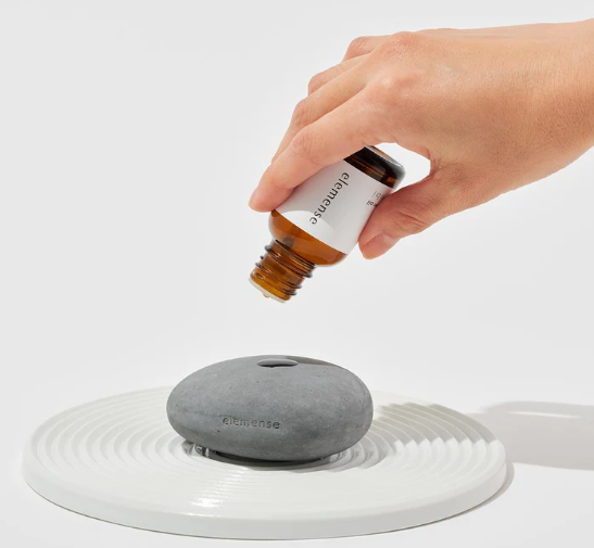 POTTERY STONE DIFFUSER - WHITE & GRAY BY ELEMENSE