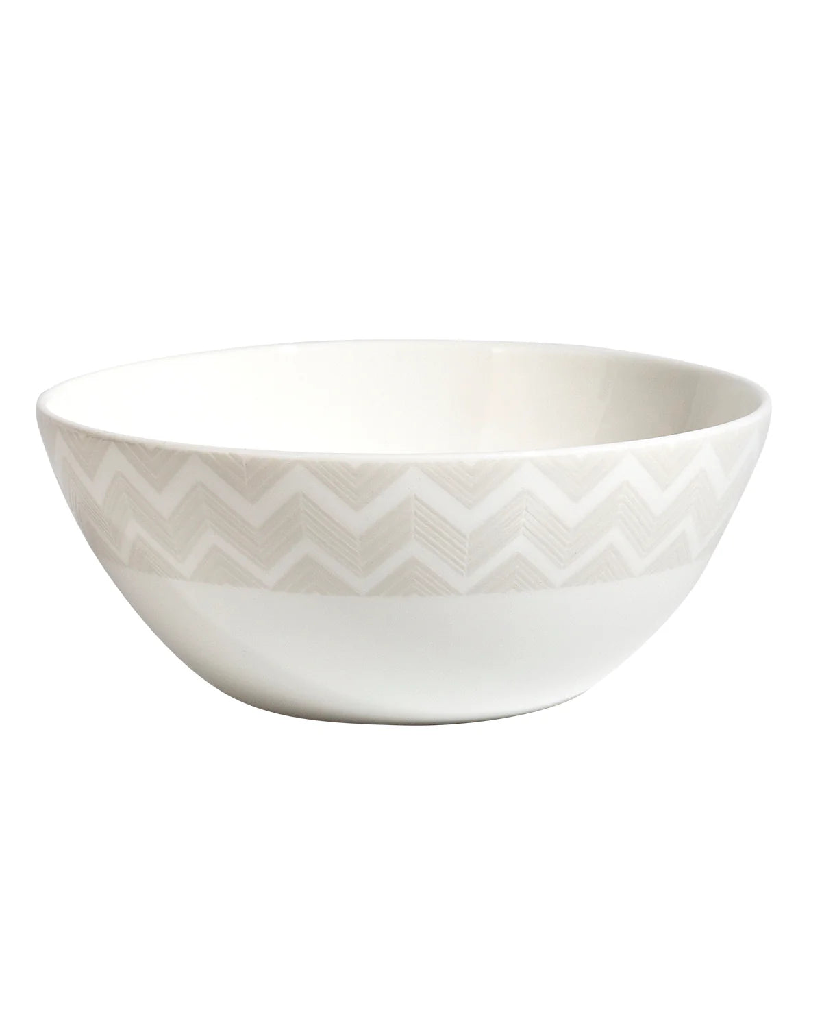 Soup Bowls ZIG ZAG (Set of 6) White 14,5* H. 2.4" by Missoni Home